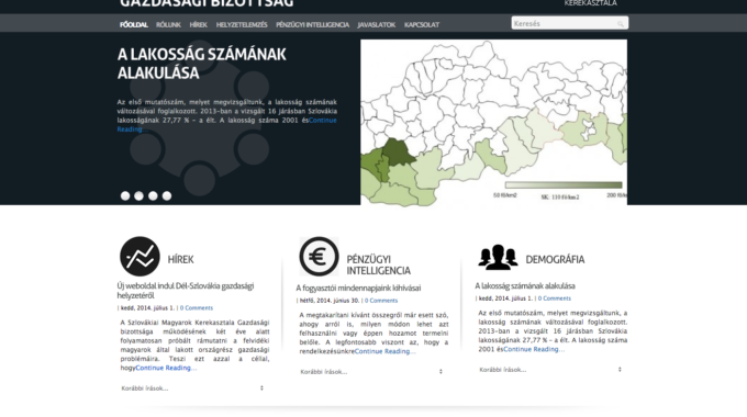 Új Weboldal Indul Dél-Szlovákia Gazdasági Helyzetéről
